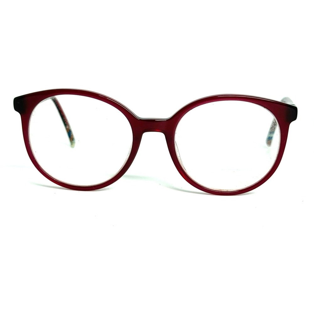 Missoni MIS 0059 8CQ Burgundy Red Round Eyeglass Frames Womens 140mm Italy